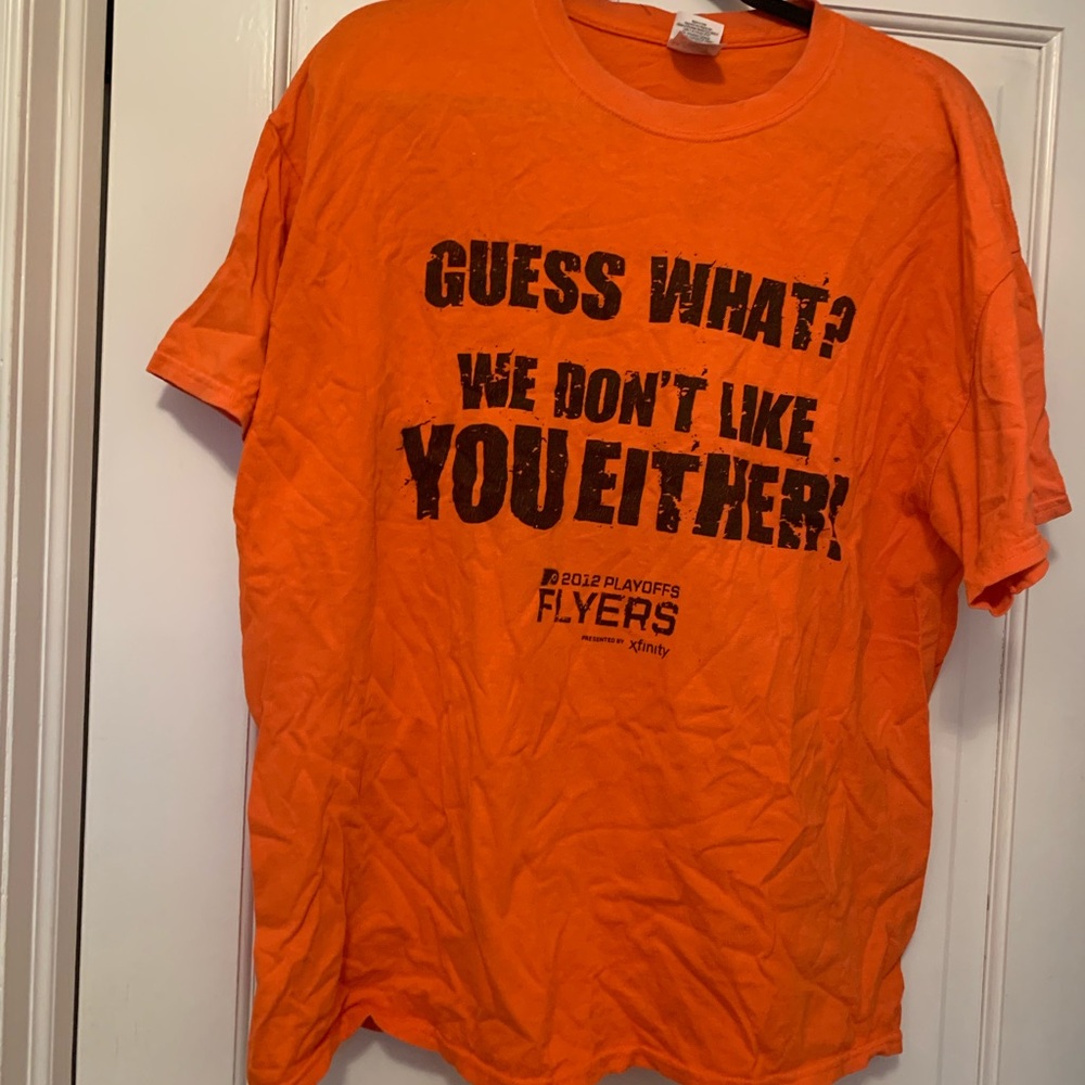 Philadelphia Flyers playoff orange t-shirt